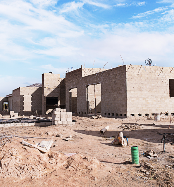 Completed house before